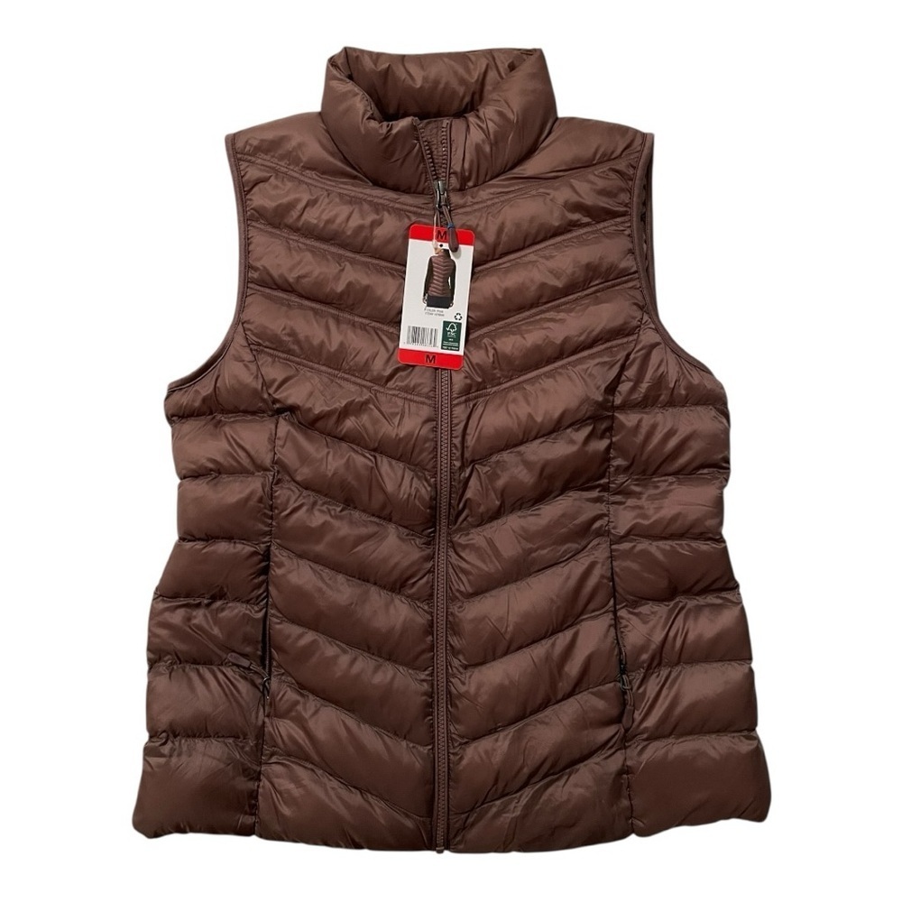 32 Degrees Heat Pinkish-Brown color Quilted Puffer Vest | Size Medium - Picture 2 of 12